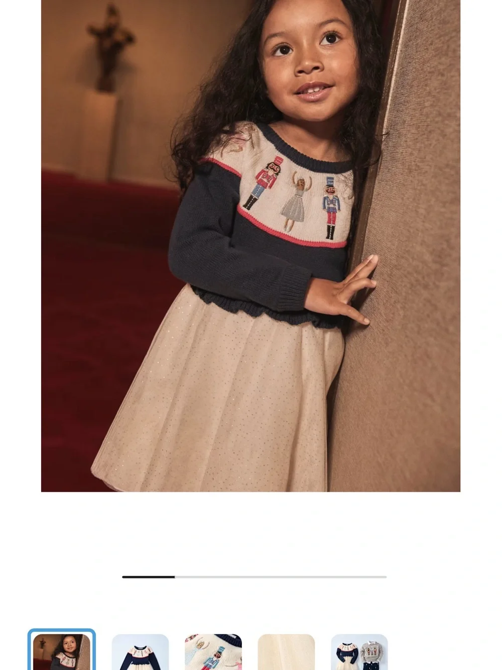 Gymboree Navy and Cream Nutcracker NYC Ballet Dress